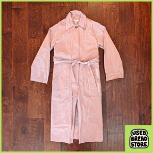 Topshop Pink Size US 2 Iridescent Crinkled Vinyl Trench Coat Barbiecore Y2K